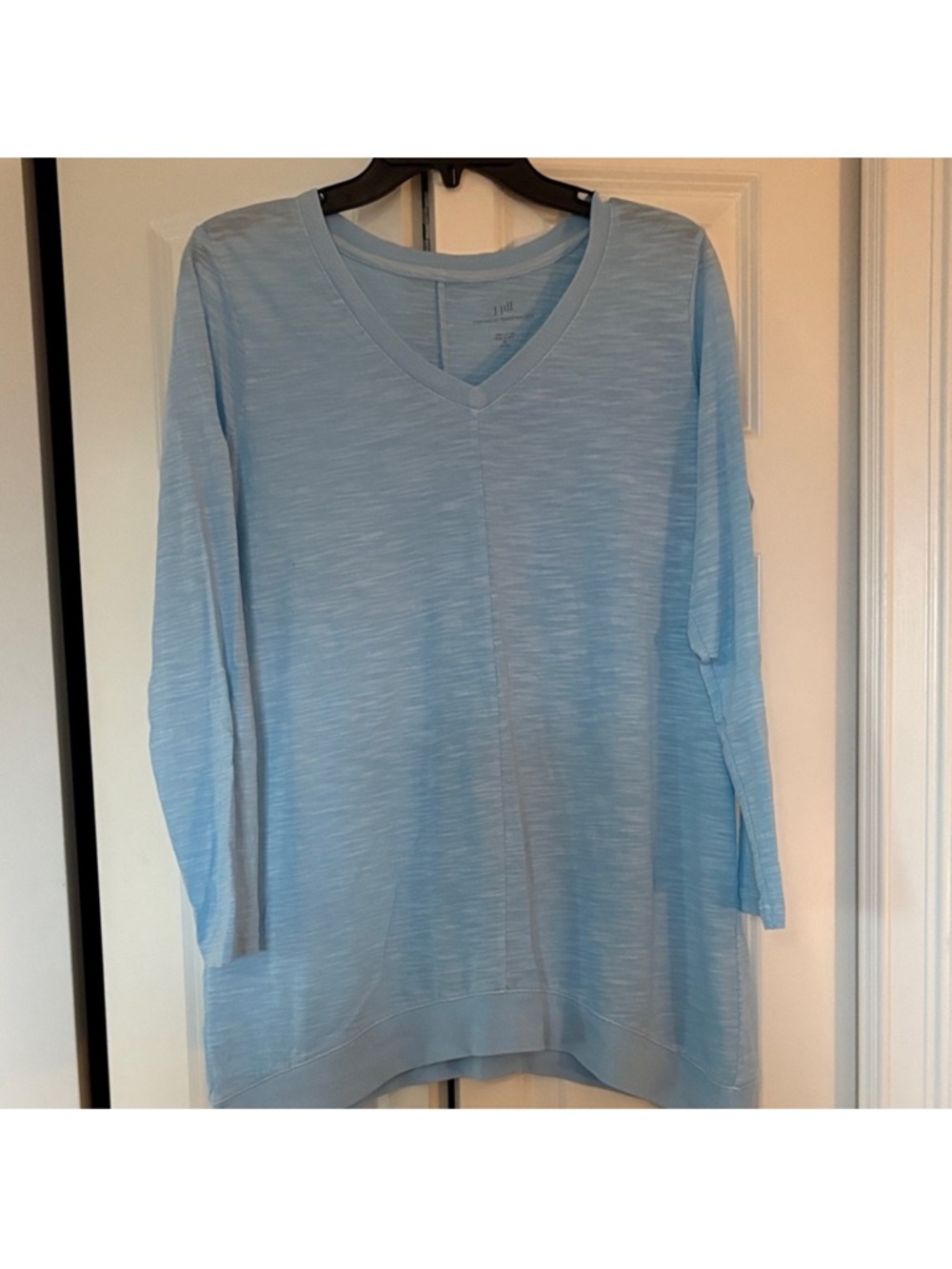 J. Jill Light Blue V-Neck Long Sleeve Top